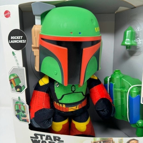 Star Wars The Book of Boba Fett Voice Cloner Boba Fett 12" Feature Plush Toy - Picture 4 of 16